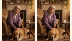 8-Second Challenge: Spot 3 Differences in the Grandma and Dog Image