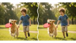 12-Second Challenge: Spot 3 Differences in the Boy and Dog Picture