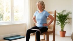 8-minute chair exercises after 60 strengthen hips better than squats and improve walking stability
