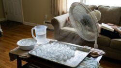How to cool a room with ice cubes?