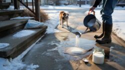 Winter tip: instead of salt, sprinkling this common household item on sidewalks can dissolve ice faster and reduce damage
